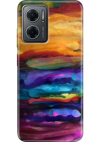 Xiaomi Redmi Note 11E Kılıf Desenli Design Silikon Sulu Boya