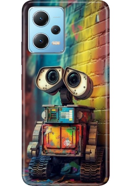Redmi Note 12 5g Kılıf Baskılı Dokulu Kapak Silikon Robotic