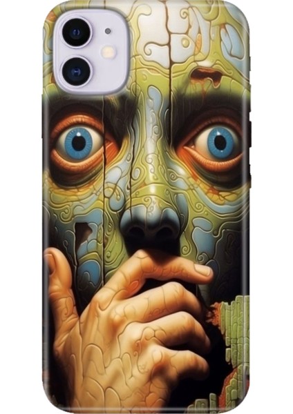 Apple iPhone 11 Kılıf Renkli Temalı iPhone 11 Silikon Iluzyon