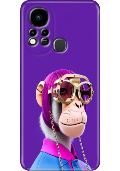 Infinix Hot 11S Uyumlu Kılıf Renkli Tpu Silikon Monkey