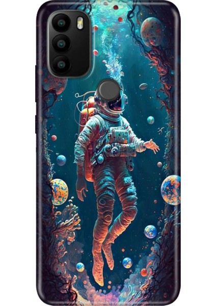 General Mobile Gm 21 Pro Kılıf Baskılı Esnek Silikon Kapak Astronot