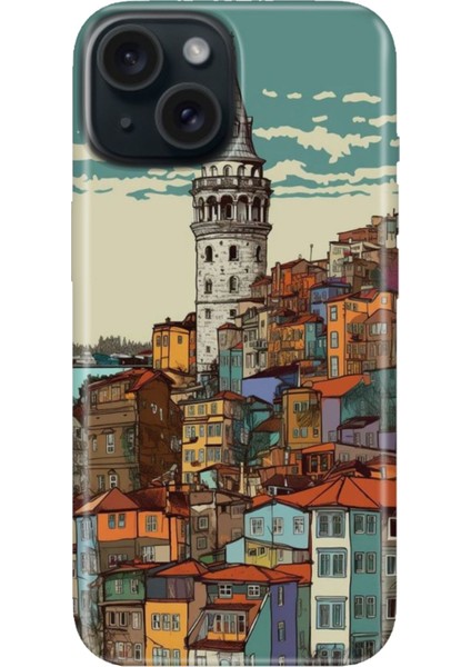 iPhone 13 - 14 Kılıf Desenli Kapak Renkli Tpu Uv Galata