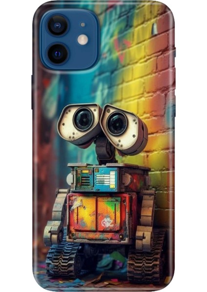 Apple iPhone 12 Kılıf Renkli Baskılı Silikon Robotic