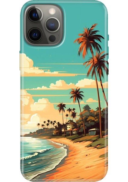 Apple iPhone 12 Pro Kılıf Tasarım Baskılı Silikon Malibu