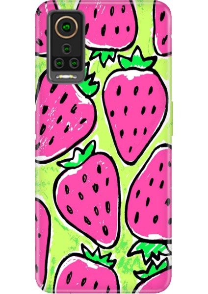 General Mobile Gm 22 Pro Kılıf Hd Desenli Esnek Silikon Çilek