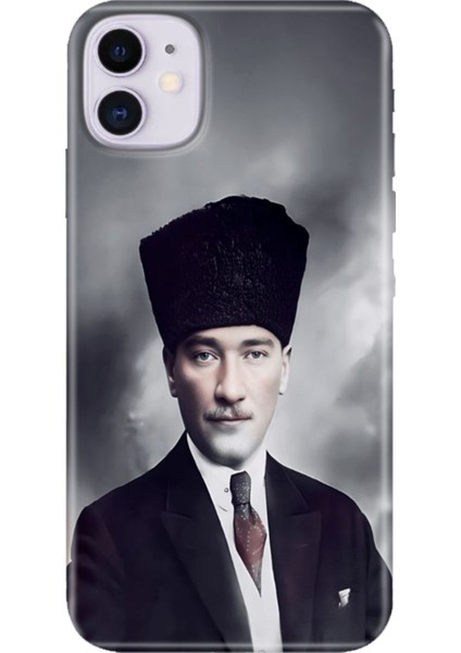 Apple iPhone 11 Kılıf Renkli Temalı iPhone 11 Silikon Atatürk