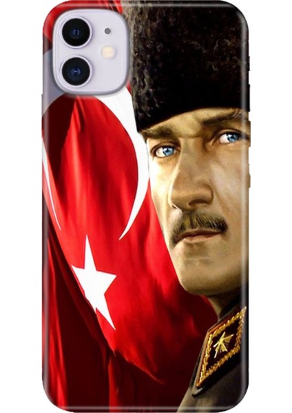 Apple iPhone 11 Kılıf Renkli Temalı iPhone 11 Silikon Mustafa Kemal