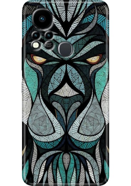Infinix Hot 11S Uyumlu Kılıf Renkli Tpu Silikon Lion Mandala