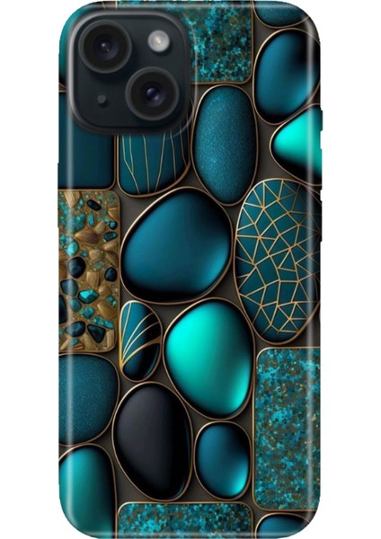 iPhone 13 - 14 Kılıf Desenli Kapak Renkli Tpu Uv Marble