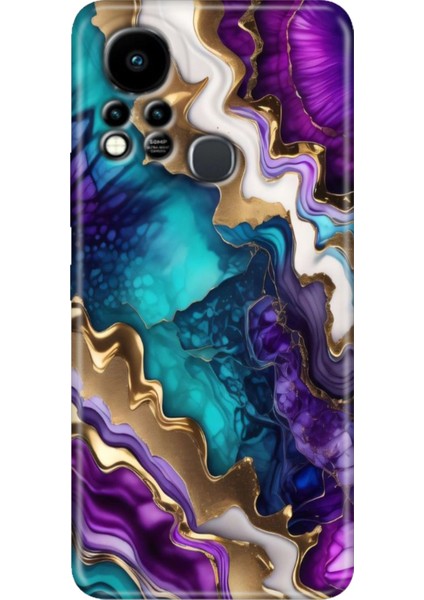 Infinix Hot 11S Uyumlu Kılıf Renkli Tpu Silikon Keskin Ametist
