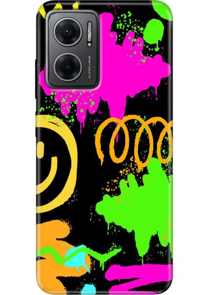 Xiaomi Redmi Note 11E Kılıf Desenli Design Silikon Smile