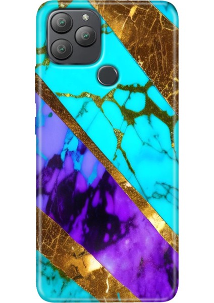 General Mobile Gm 22 Plus Kılıf Desenli Esnek Silikon Uv Nezih Mermer