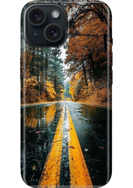 iPhone 13 - 14 Kılıf Desenli Kapak Renkli Tpu Uv Korku Yolu