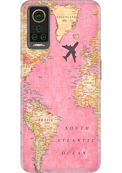 General Mobile Gm 22 Pro Kılıf Hd Desenli Esnek Silikon Map