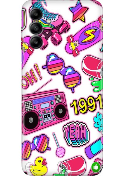 Samsung Galaxy A04S Kılıf Renkli Esnek Silikon 90'lar