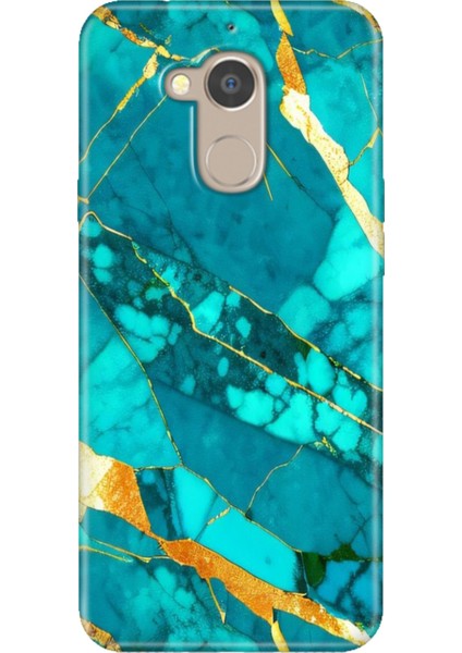 General Mobile Gm 8 Uyumlu Kılıf Desenli Silikon Renkli Tpu Uv Prag Mermer