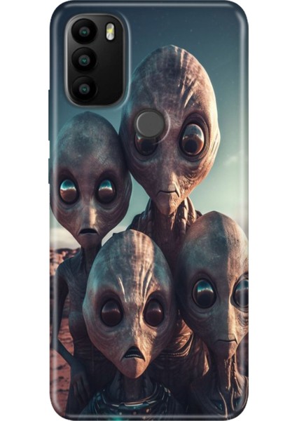 General Mobile Gm 21 Plus Kılıf Baskılı Silikon Kapak Ufo