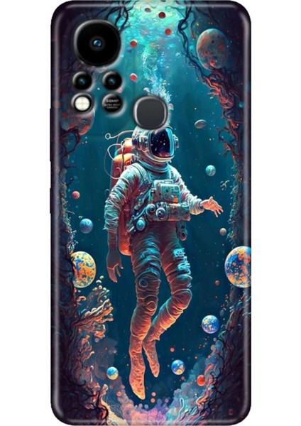 Infinix Hot 11S Uyumlu Kılıf Renkli Tpu Silikon Astronot