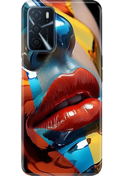 A16 Kapak Kılıf Uyumlu Oppo A16 Silikon Tasarım Stok Makyaj