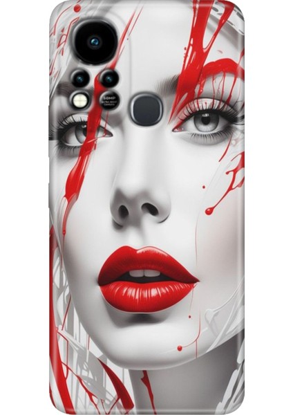 Infinix Hot 11S Uyumlu Kılıf Renkli Tpu Silikon Lady