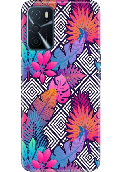 A16 Kapak Kılıf Uyumlu Oppo A16 Silikon Tasarım Stok Botanik