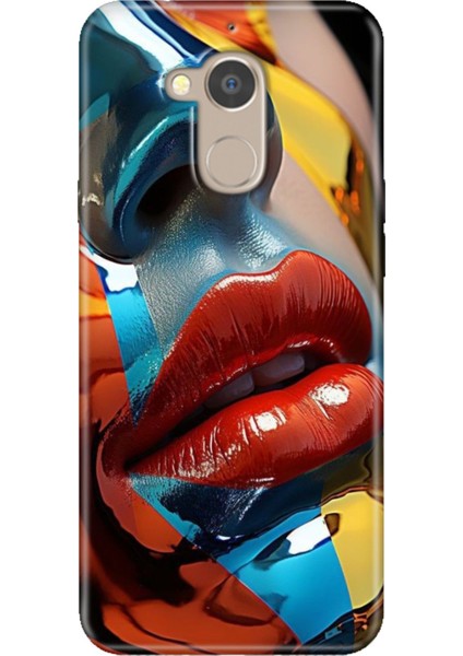 General Mobile Gm 8 Uyumlu Kılıf Desenli Silikon Renkli Tpu Uv Makyaj