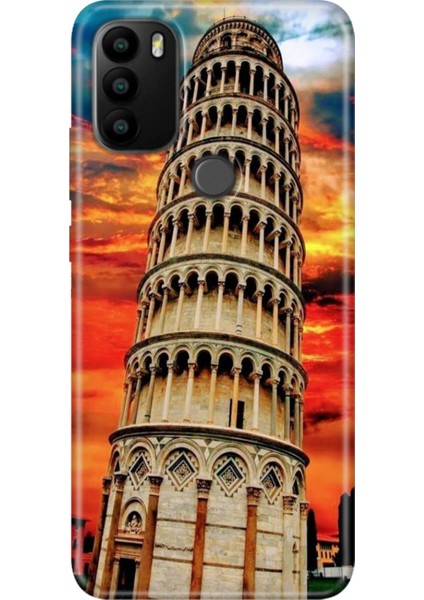 General Mobile Gm 21 Pro Kılıf Baskılı Esnek Silikon Kapak Pizza Kulesi