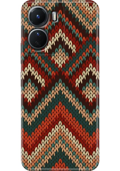 Vivo Y16 Kılıf Desenli Silikon Ermer Teknoloji Kapak Zikzak
