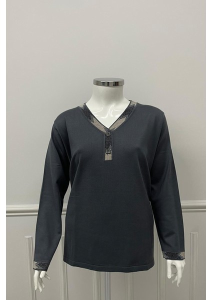 4825 Belgin Triko Bluz Battal