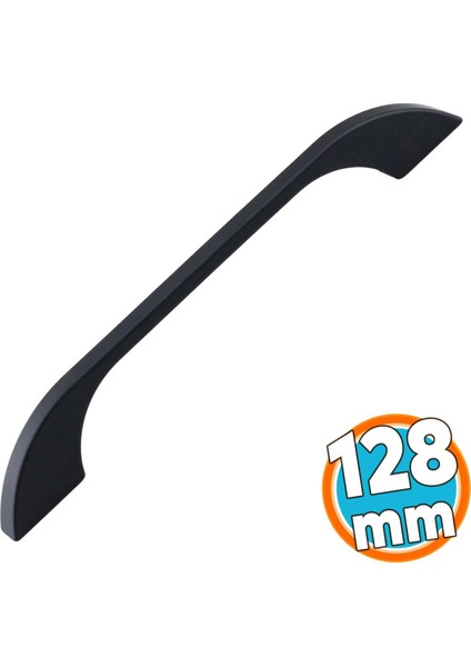 Mobilya Çekmece Mutfak Dolabı Dolap Kapak Kulpları Kulb Kulpu 12.8 cm Metal Siyah Kulp 128 mm