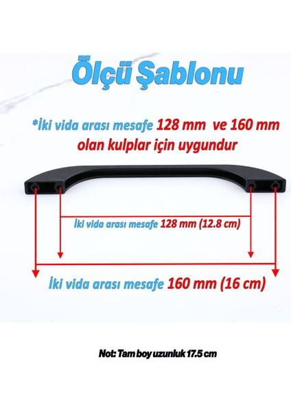 Mobilya Çekmece Mutfak Dolabı Dolap Kapak Kulpları Kulb Kulpu 12.8 cm Metal Siyah Kulp 128 mm modelleri