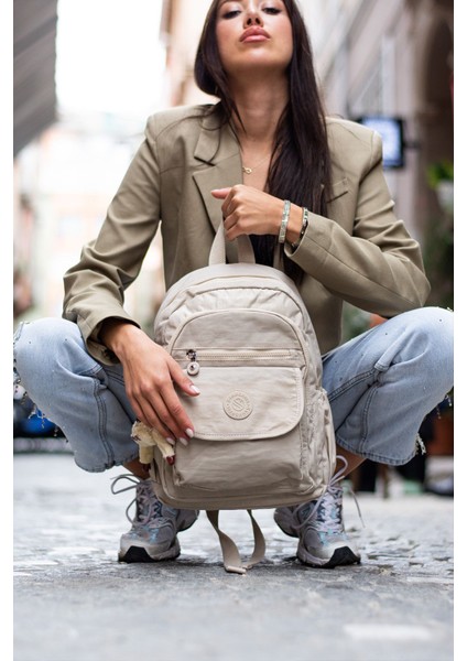 Srgn Suya Dayanıklı Paraşüt Kumaş Çok Gözlü Ayarlanabilir Askılı Sırt Çantası Unisex modelleri