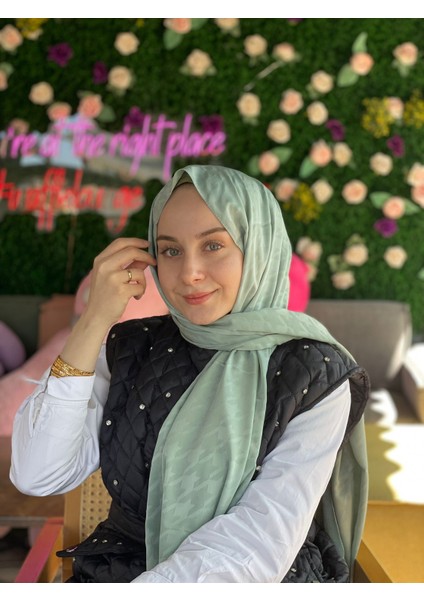 Mint Çağrı İpek Jakar Kazayağı Şal