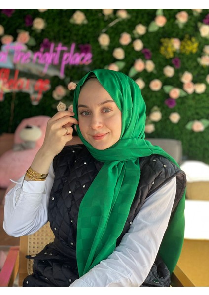 Benetton Çağrı Ipek Jakar Dama Şal