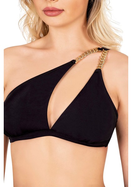 Kadın Zincir Aksesuarlı Siyah Bikini Takımı modelleri