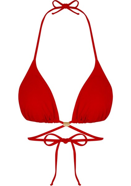 Beria Kadın Çapraz Bağlama Detaylı Üçgen Ipli Kırmızı Bikini Takımı fiyatları
