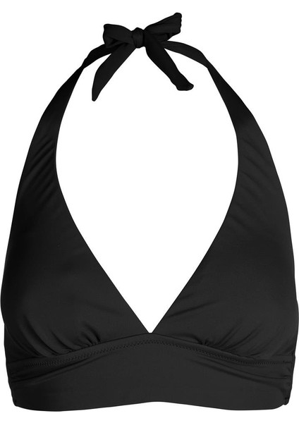 Kadın Boyundan Bağlamalı Siyah Bikini Üstü