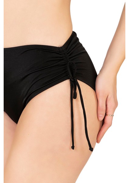 Kadın Fiyonk Detaylı Siyah Büyük Beden Bikini Takımı fırsatları