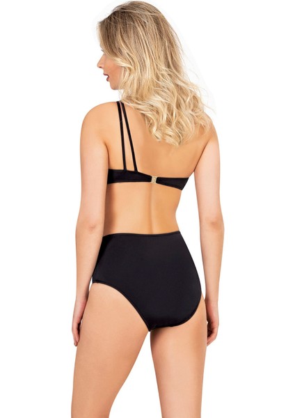 Kadın Zincir Aksesuarlı Siyah Yüksek Bel Bikini Altı fiyatları