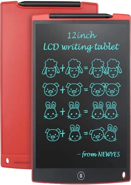 12 Inc Writing LCD Grafik Dijital Kalemli Çizim Tableti Yazı Tahta Not Yazma Eğitim Tableti