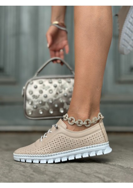 Ajla 2 Deri Spor Ayakkabı Bej modelleri