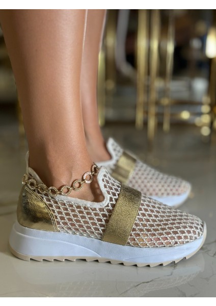 Sina Özel Tasarım Spor Ayakkabı Gold