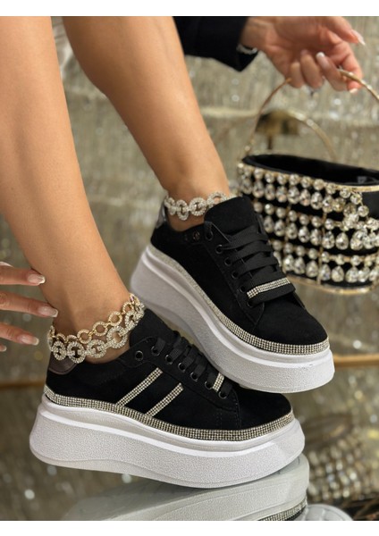 Bird Kristal Taşlı Spor Ayakkabı Siyah fiyatları