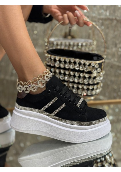 Bird Kristal Taşlı Spor Ayakkabı Siyah fırsatları