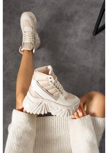 Zissy Topuklu Spor Ayakkabı Bej