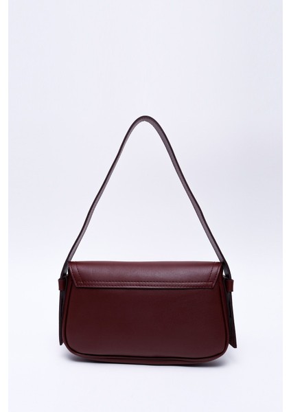Bordo Shk150 Deri Astarlı Çıtçıtlı Ayarlanabilir Askılı El, Kol Ve Omuz Çantası U:15 E:27 G: fırsatları