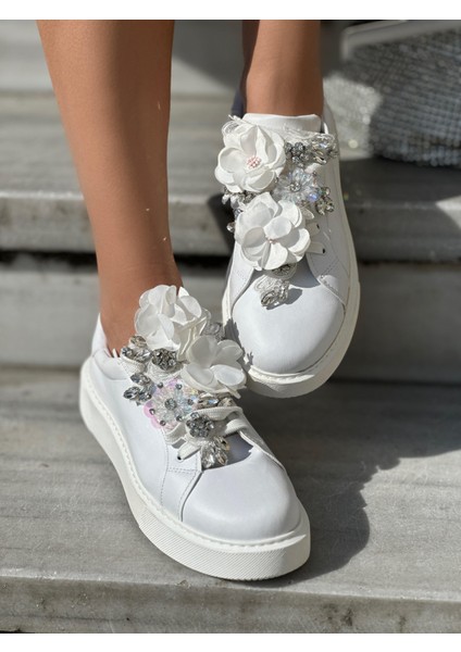 Flower Özel Tasarım Spor Ayakkabı Beyaz fiyatları
