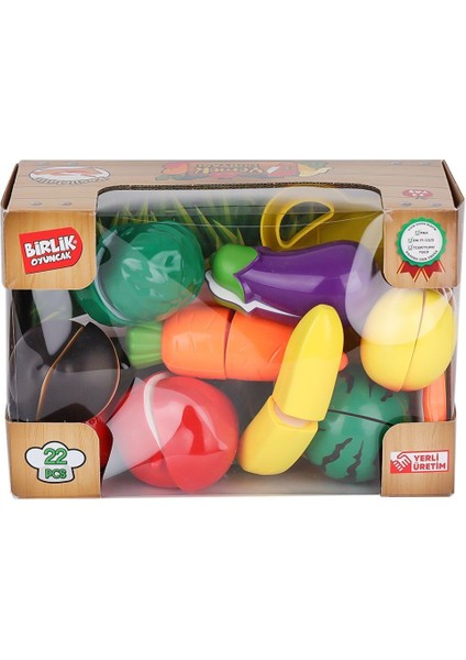 Birlik Toys URT007-KUTU-2AB 22 Pcs Kesilebilien Sebze Meyveler fiyatları