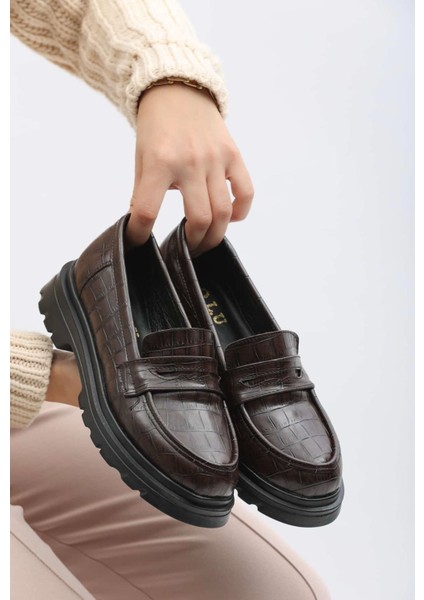 Honni Kroko Loafer Kahverengi