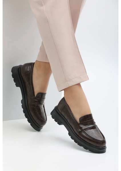 Honni Kroko Loafer Kahverengi